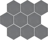 Тюрен серый темный, полотно 37×31 из 9 частей 12×10,4 12×10,4×7 — KERAMA MARAZZI, артикул SG1002N