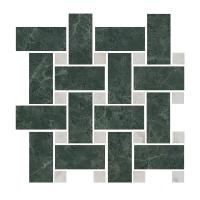 Декор Серенада мозаичный зелёный лаппатированный 32×32×0,9 — KERAMA MARAZZI, артикул T038/SG6542