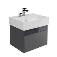 Тумба Лоджика подвесная 2 ящика 60 см, стальной серый — KERAMA MARAZZI, артикул LOG.60.2/ST