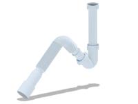 SIF.KM.WHT Сифон для раковины заниженный, белый — KERAMA MARAZZI