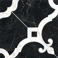Декор Фрагонар наборный чёрный 1/4 розона 30×30×0,9 — KERAMA MARAZZI, артикул ID89T