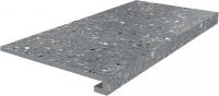 Ступень клееная Терраццо серый темный 33×60×0,9 — KERAMA MARAZZI, артикул SG632820R/GCF